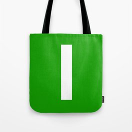 letter L (White & Green) Tote Bag