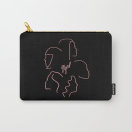 Go Girl Female Profile Illustration Carry-All Pouch