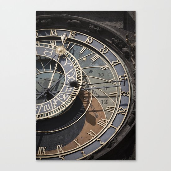 Astronomical clock Prague Canvas Print