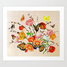 Butterfly Bouquet  Art Print