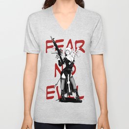 Fear no evil V Neck T Shirt