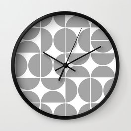 Mid Century Modern Geometric 04 Grey Wall Clock