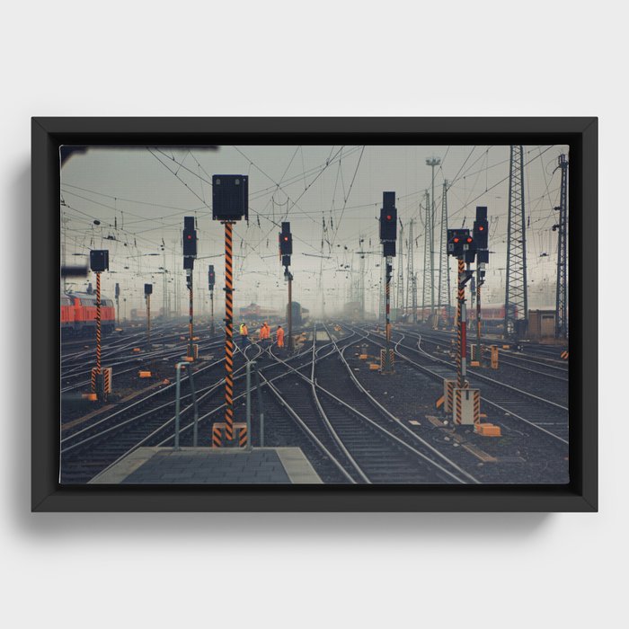 trainyard Framed Canvas