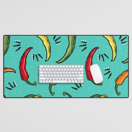 Zesty Peppers Pattern Desk Mat