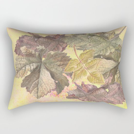 ...among the leaves, the dew of old devotions. ' Rectangular Pillow