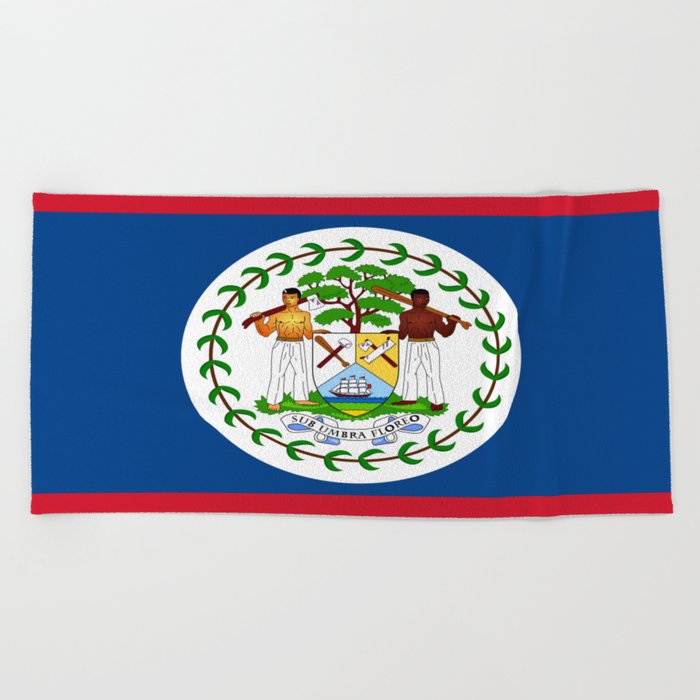 flag of belize-Belice, Belizean,Belize City,beliceno,Belmopan Beach Towel