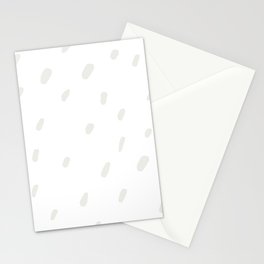 Off White and White Blot Spots - Polka Dot Pattern Pairs Dulux 2022 Popular Colour Cloudy Dreams Stationery Card