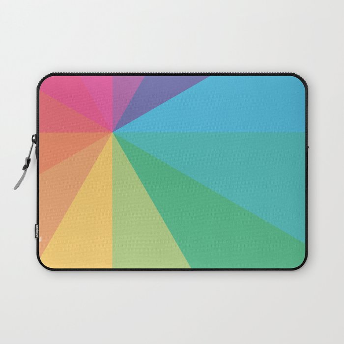 Minimal Simple Colourful Rainbow Circle Design Laptop Sleeve