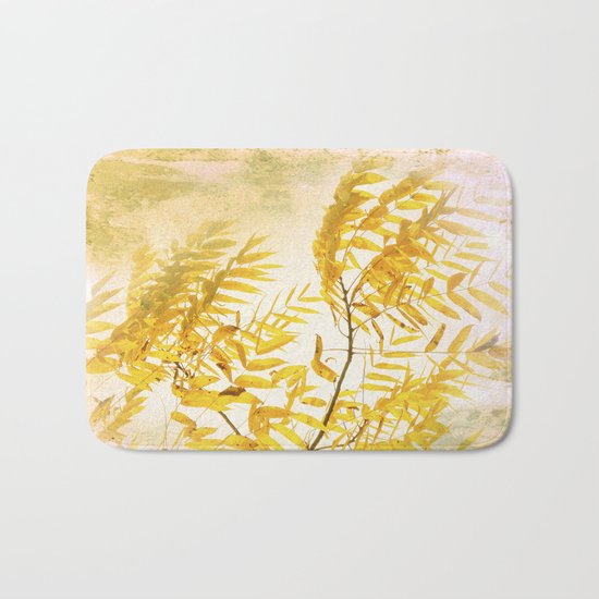 Yellow Branch Bath Mat