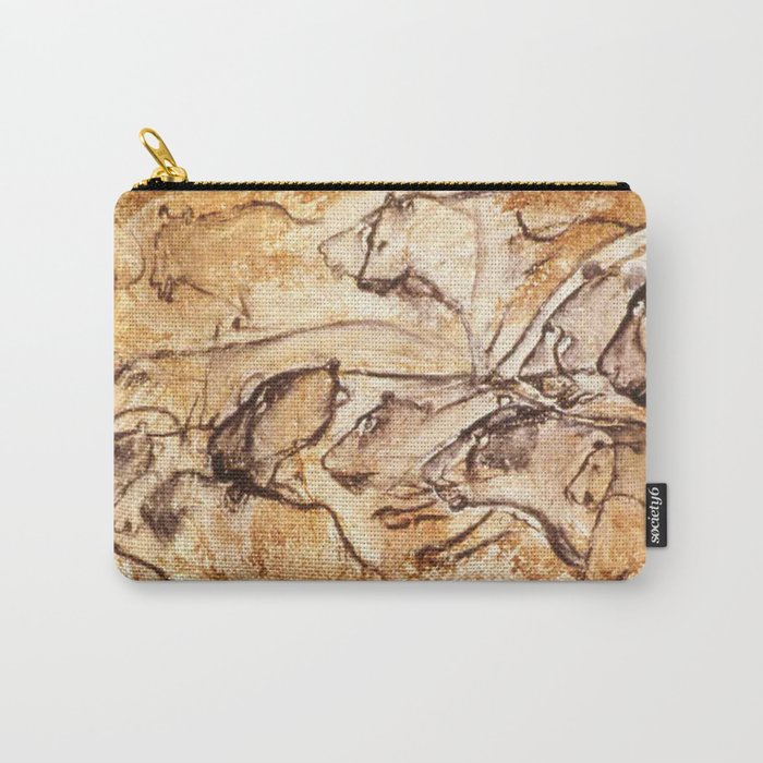 Panel of Lions // Chauvet Cave Carry-All Pouch
