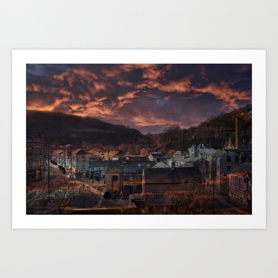 Doom Looms Around The Village Art Print