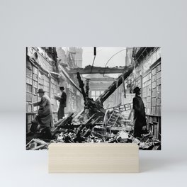 Holland House library after the blitz (London, 1940) Mini Art Print