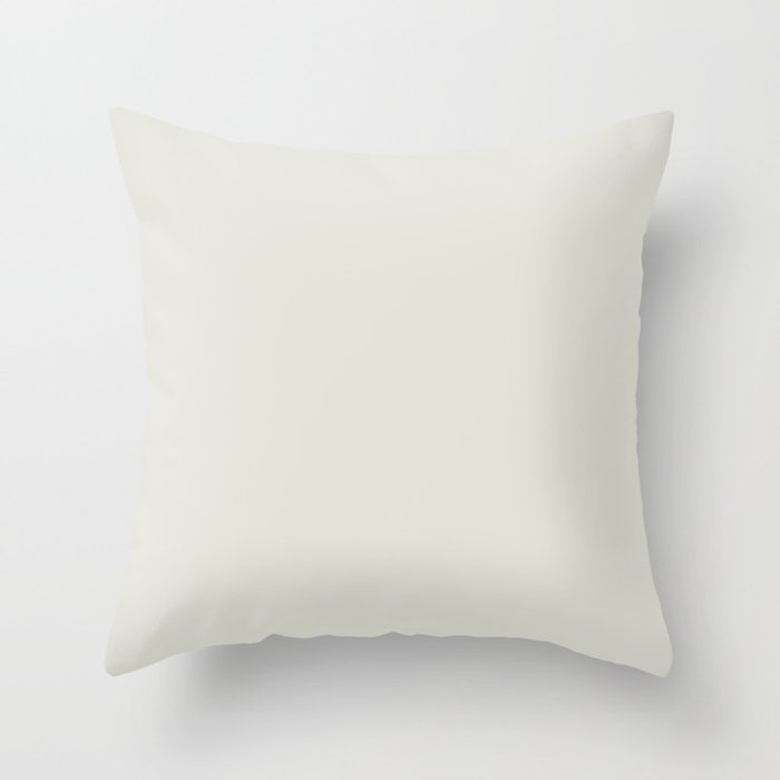 Smokey Off White Solid Color Accent Shade Matches Sherwin Williams Ethereal White SW 6182 Throw Pillow by Simply Solid Colors Now Over 4000 Essen Society6