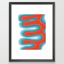 Radiating curves Framed Art Print
