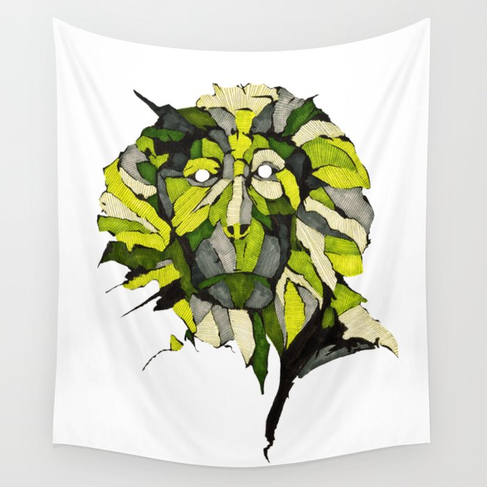 The green Monkey Wall Tapestry
