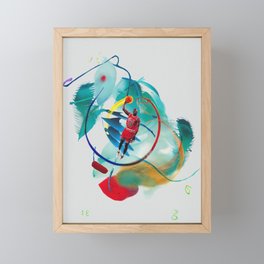 Vintage Basketball 91 - Jordan - Jam Grey Framed Mini Art Print