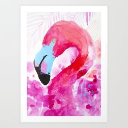 Fabulous! Flamingo, by Miss C Art Print