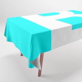 Letter B (White & Cyan) Tablecloth