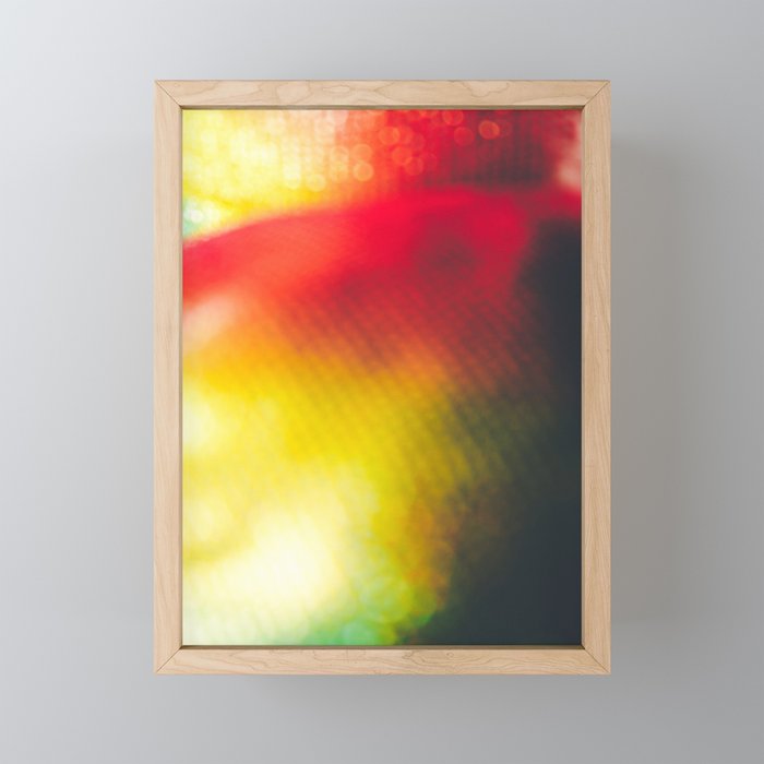 Blurry rainbow Framed Mini Art Print