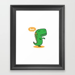 Boo Dinosaur Framed Art Print