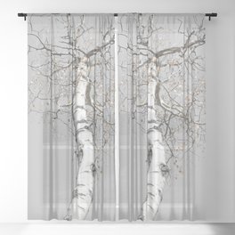 Birch White Sheer Curtain