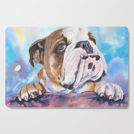 English Bulldog Watercolor | Pillow Cover | Dogs | Home Decor | Custom Dog Pillow | Dog Mom |Bulldog Cutting Board