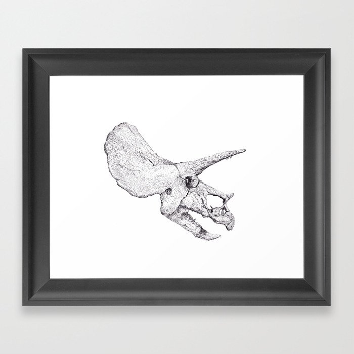 Skull of a Dinosaur Framed Art Print