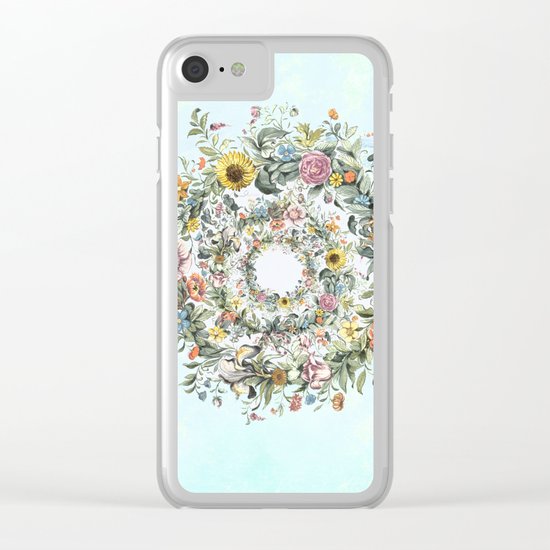 Circle of Life Blue Clear iPhone Case