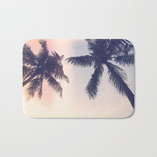 Palm trees Pastel Bath Mat