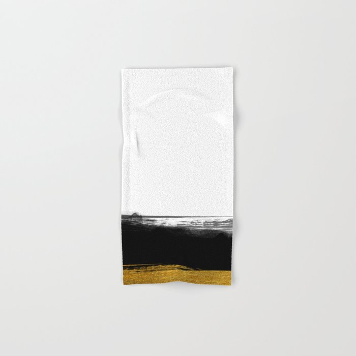Black white best sale and gold towels
