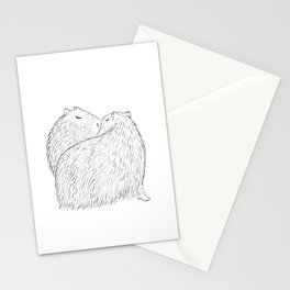 Capybaras In Love Stationery Card