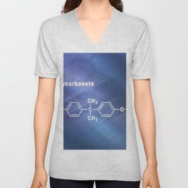 Polycarbonate PC Lexan, Structural chemical formula V Neck T Shirt