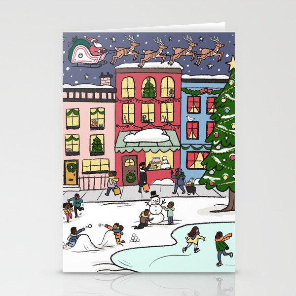 Christmas Village Stationery Cards