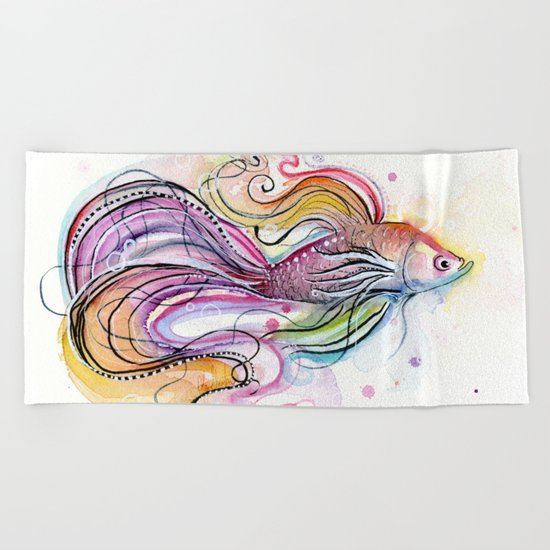 Betta Fish Beach Towel