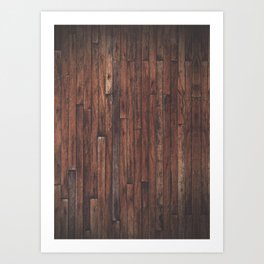 Cherry Stained Wood Barn Board Texture Art Print