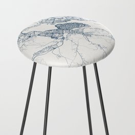 Halifax, Canada Authentic Map Illustration Counter Stool