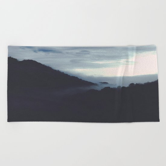 winter wind stops my breathing Beach Towel