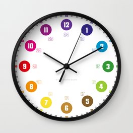 Lernuhr EasyRead Ziffernblatt Kinderuhr Kinderzimmeruhr schlichtes farbenfrohes Regenbogen-Design Regenbogenuhr Wall Clock
