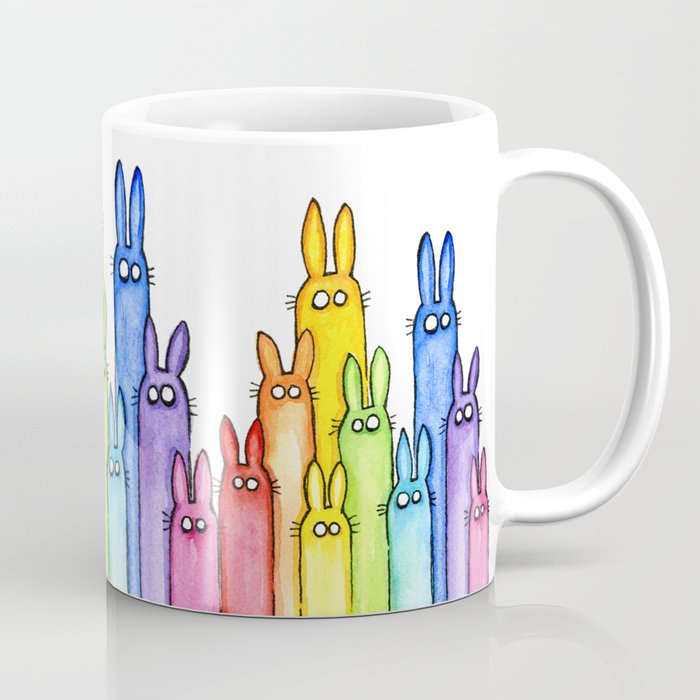 Rainbow Bunnies Coffee Mug