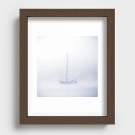 A Foggy Morning // NZ Seascape Photography Art Print Recessed Framed Print