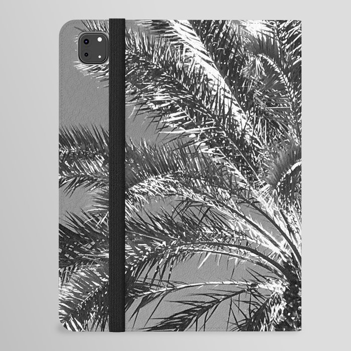 Island Tropical Palm Tree In Chic Noir iPad Folio Case