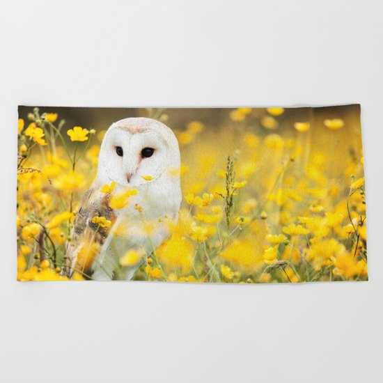 Australian Barn Owl (Tyto Alba) Beach Towel