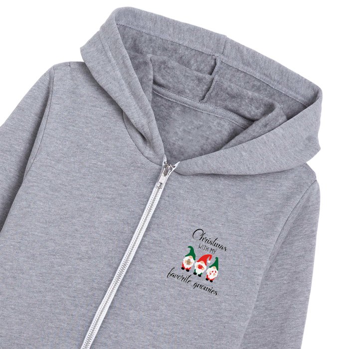 Cheeky Christmas Gnomes IV Kids Zip Hoodie