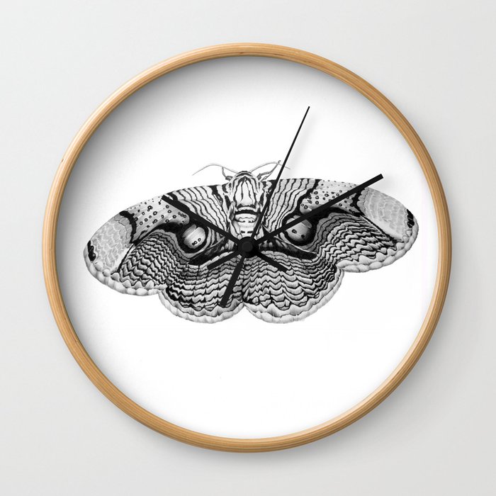 Brahmin Moth Wall Clock