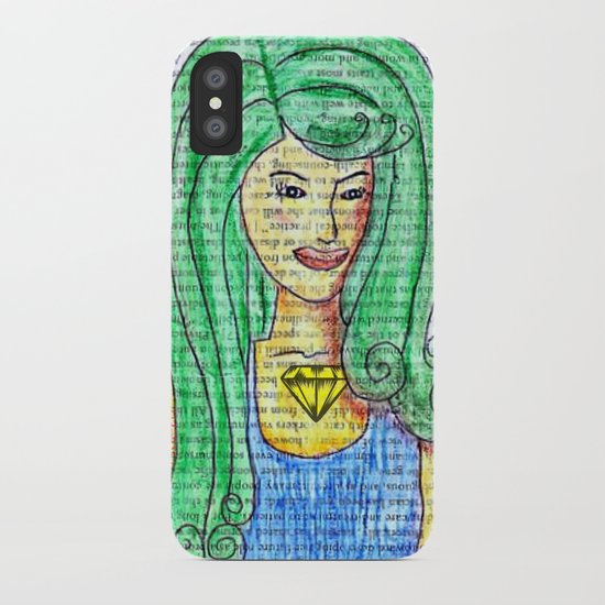 Green Hair Girl iPhone Case