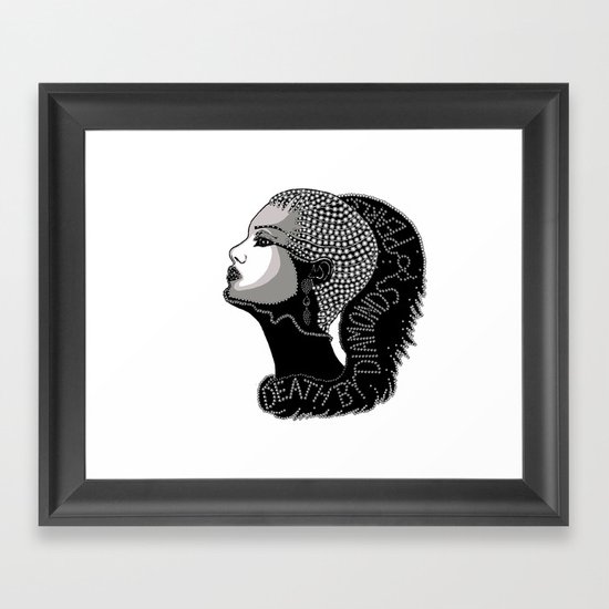 Death by Diamonds Framed Art Print