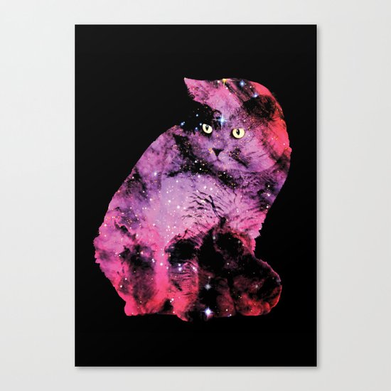 Celestial Cat - The British Shorthair & The Pelican Nebula Canvas Print