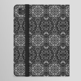 Liquid Light Series 30 ~ Grey Abstract Fractal Pattern iPad Folio Case