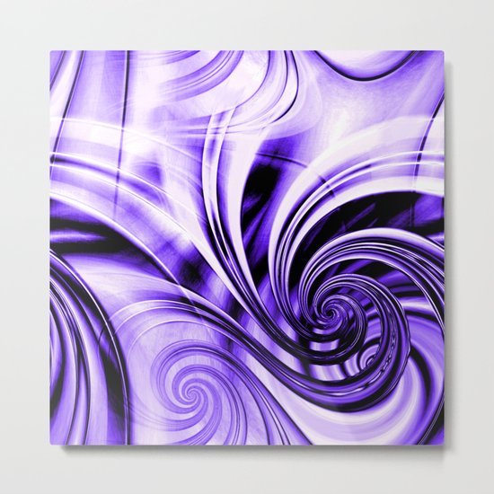 Curls Deluxe Purple Metal Print