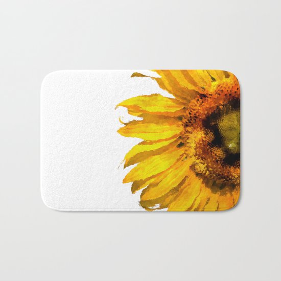 Simply a sunflower Bath Mat